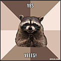 Word association-evil-plotting-raccoon-meme-generator-yes-yeees-43738d.jpg