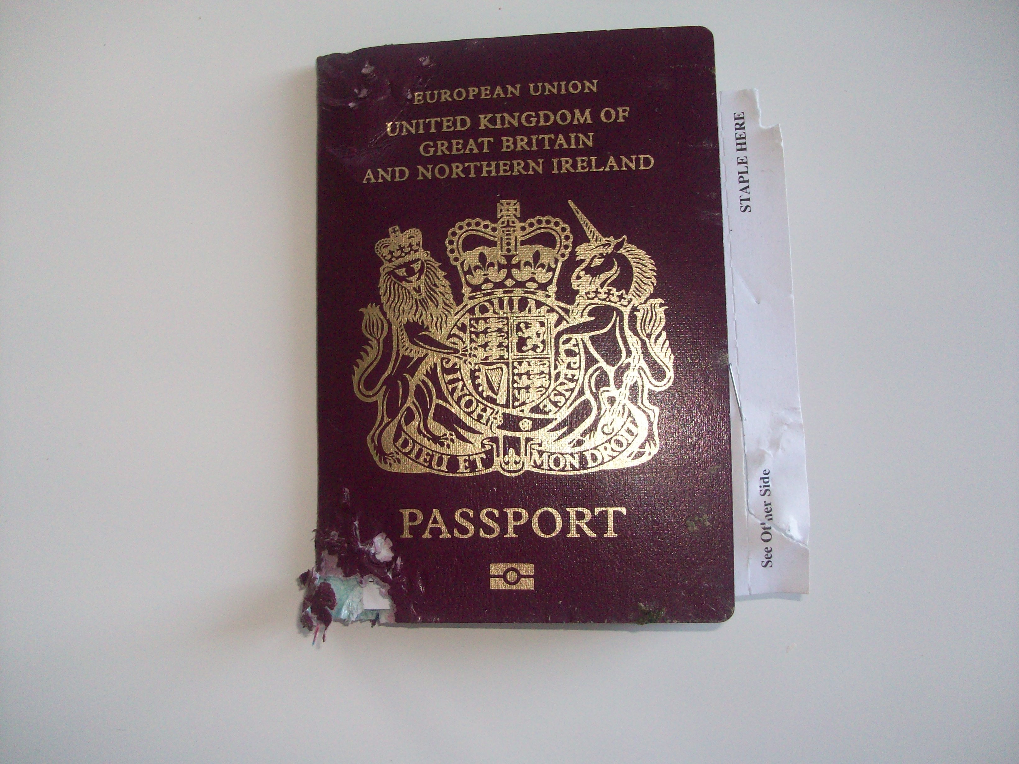 damaged passport